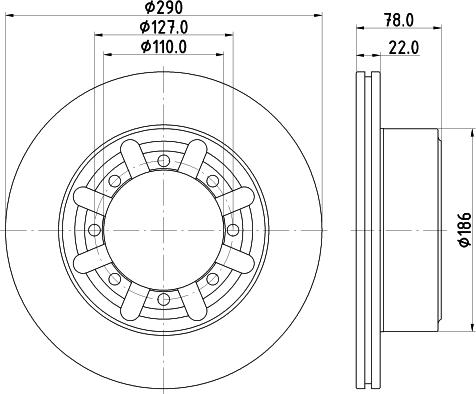 DON PCD20512 - Тормозной диск autospares.lv