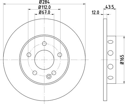 DON PCD20672 - Тормозной диск autospares.lv