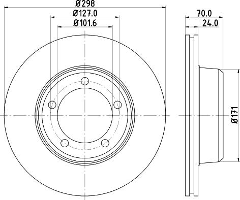 DON PCD20892 - Тормозной диск autospares.lv