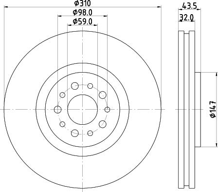 DON PCD20841 - Тормозной диск autospares.lv