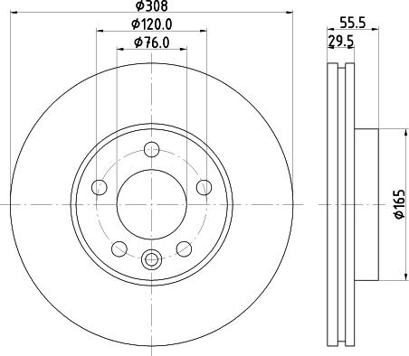 DON PCD20851 - Тормозной диск autospares.lv