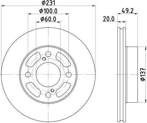 DON PCD20312 - Тормозной диск autospares.lv