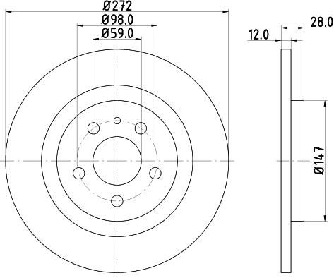 DON PCD21442 - Тормозной диск autospares.lv
