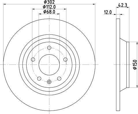 DON PCD21452 - Тормозной диск autospares.lv