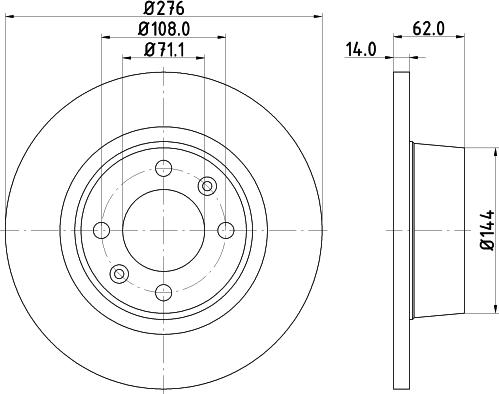 DON PCD21462 - Тормозной диск autospares.lv