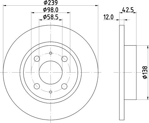 DON PCD21122 - Тормозной диск autospares.lv