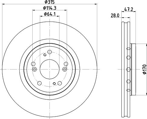 DON PCD21242 - Тормозной диск autospares.lv