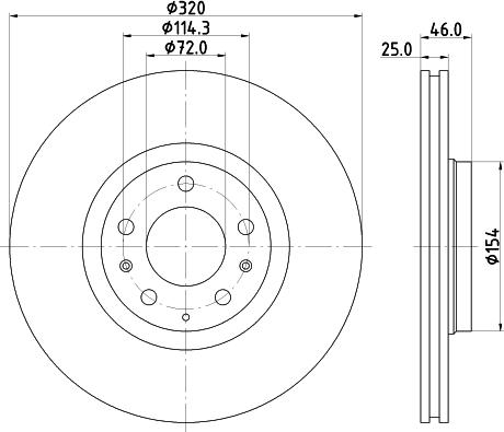 DON PCD21252 - Тормозной диск autospares.lv