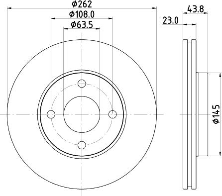 DON PCD23072 - Тормозной диск autospares.lv