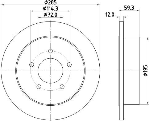 DON PCD23192 - Тормозной диск autospares.lv