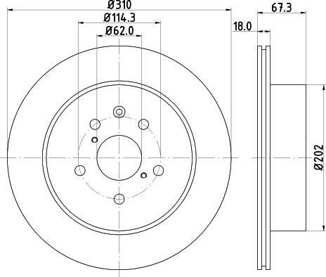 DON PCD23162 - Тормозной диск autospares.lv