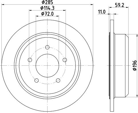 DON PCD23182 - Тормозной диск autospares.lv