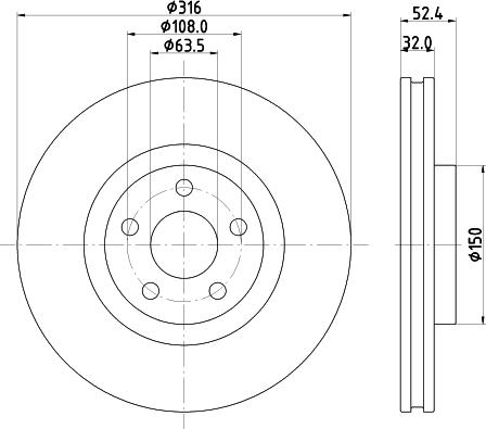 DON PCD22981 - Тормозной диск autospares.lv