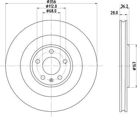 DON PCD22612 - Тормозной диск autospares.lv