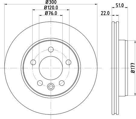 DON PCD22812 - Тормозной диск autospares.lv