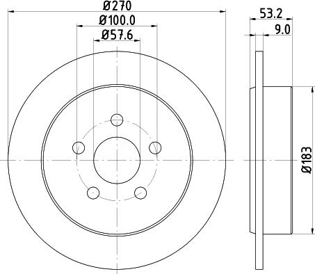 DON PCD22702 - Тормозной диск autospares.lv