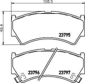 DON PCP1944 - Тормозные колодки, дисковые, комплект autospares.lv