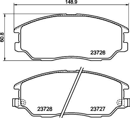 DON PCP1942 - Тормозные колодки, дисковые, комплект autospares.lv