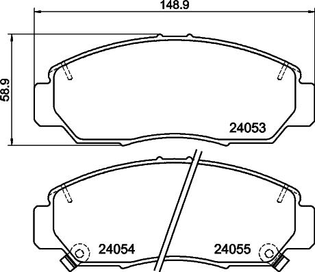 DON PCP1951 - Тормозные колодки, дисковые, комплект autospares.lv