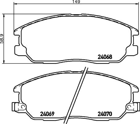 DON PCP1952 - Тормозные колодки, дисковые, комплект autospares.lv