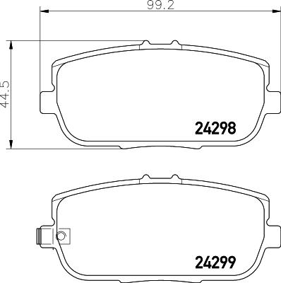 DON PCP1957 - Тормозные колодки, дисковые, комплект autospares.lv