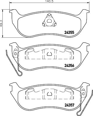 DON PCP1961 - Тормозные колодки, дисковые, комплект autospares.lv