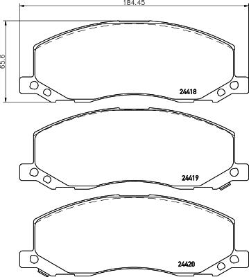 DON PCP1963 - Тормозные колодки, дисковые, комплект autospares.lv