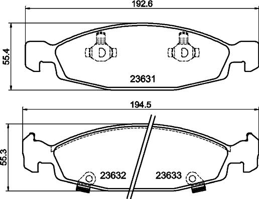 DON PCP1938 - Тормозные колодки, дисковые, комплект autospares.lv