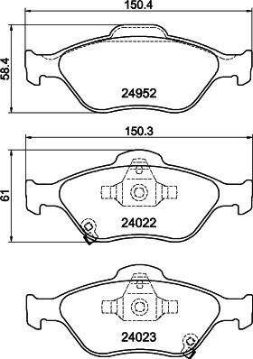 DON PCP1975 - Тормозные колодки, дисковые, комплект autospares.lv