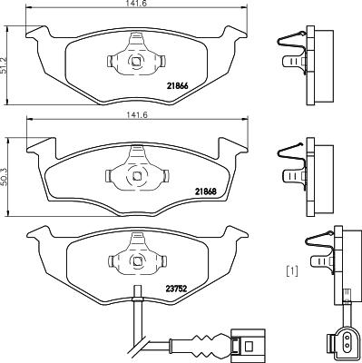 DON PCP1499 - Тормозные колодки, дисковые, комплект autospares.lv