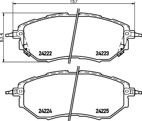 AutomotiveAdriado GLBP0595 - Тормозные колодки, дисковые, комплект autospares.lv