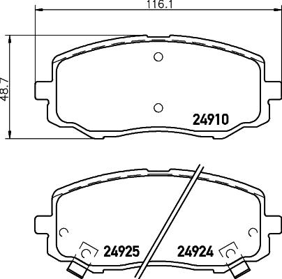 DON PCP1448 - Тормозные колодки, дисковые, комплект autospares.lv