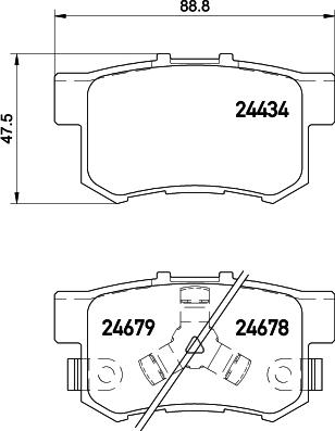 DON PCP1443 - Тормозные колодки, дисковые, комплект autospares.lv