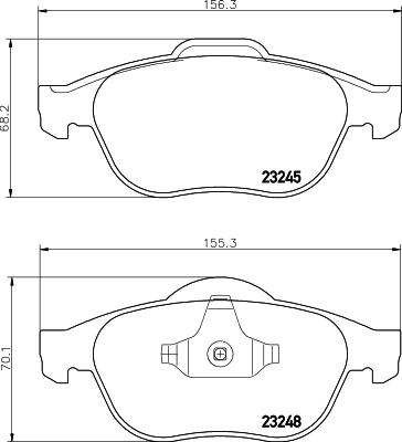 DON PCP1457 - Тормозные колодки, дисковые, комплект autospares.lv