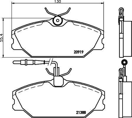 DON PCP1405 - Тормозные колодки, дисковые, комплект autospares.lv