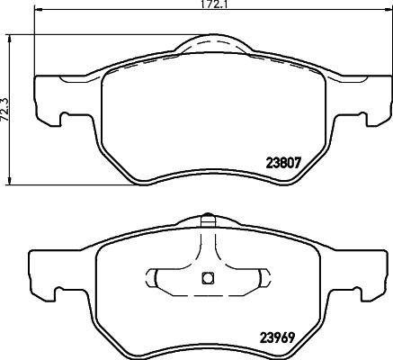 DON PCP1402 - Тормозные колодки, дисковые, комплект autospares.lv