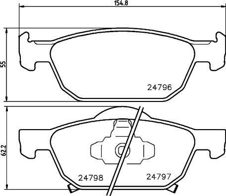 DON PCP1419 - Тормозные колодки, дисковые, комплект autospares.lv