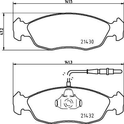 DON PCP1485 - Тормозные колодки, дисковые, комплект autospares.lv