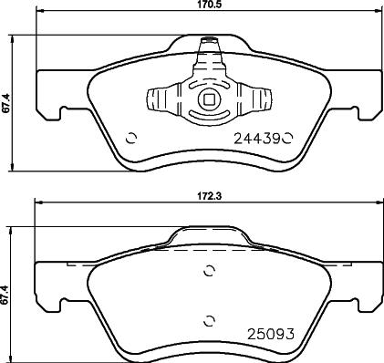 DON PCP1480 - Тормозные колодки, дисковые, комплект autospares.lv