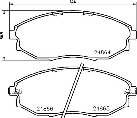 DON PCP1483 - Тормозные колодки, дисковые, комплект autospares.lv