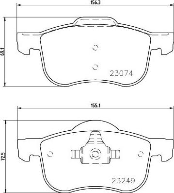 DON PCP1434 - Тормозные колодки, дисковые, комплект autospares.lv