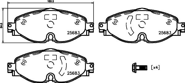 DON PCP1423 - Тормозные колодки, дисковые, комплект autospares.lv