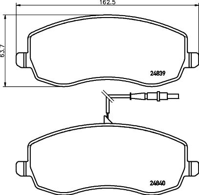 DON PCP1594 - Тормозные колодки, дисковые, комплект autospares.lv