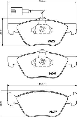 DON PCP1548 - Тормозные колодки, дисковые, комплект autospares.lv