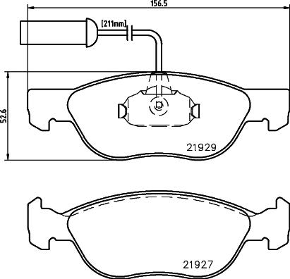 DON PCP1543 - Тормозные колодки, дисковые, комплект autospares.lv