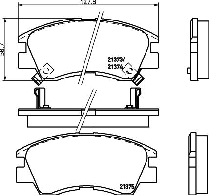 DON PCP1542 - Тормозные колодки, дисковые, комплект autospares.lv