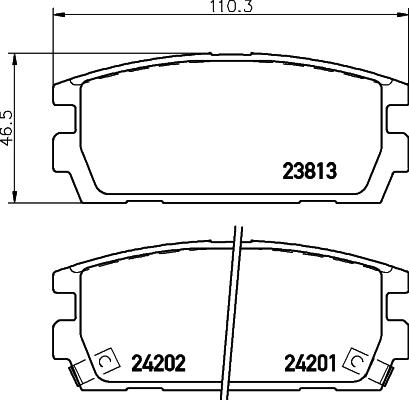 DON PCP1554 - Тормозные колодки, дисковые, комплект autospares.lv