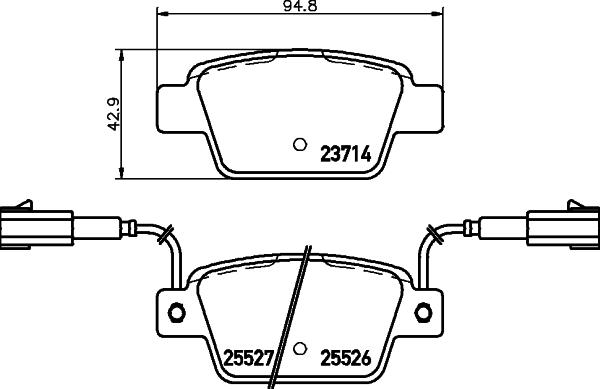 DON PCP1552 - Тормозные колодки, дисковые, комплект autospares.lv