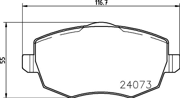 DON PCP1557 - Тормозные колодки, дисковые, комплект autospares.lv