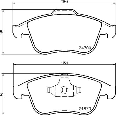 DON PCP1569 - Тормозные колодки, дисковые, комплект autospares.lv